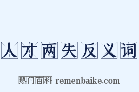 人才两失反义词是什么意思的图片
